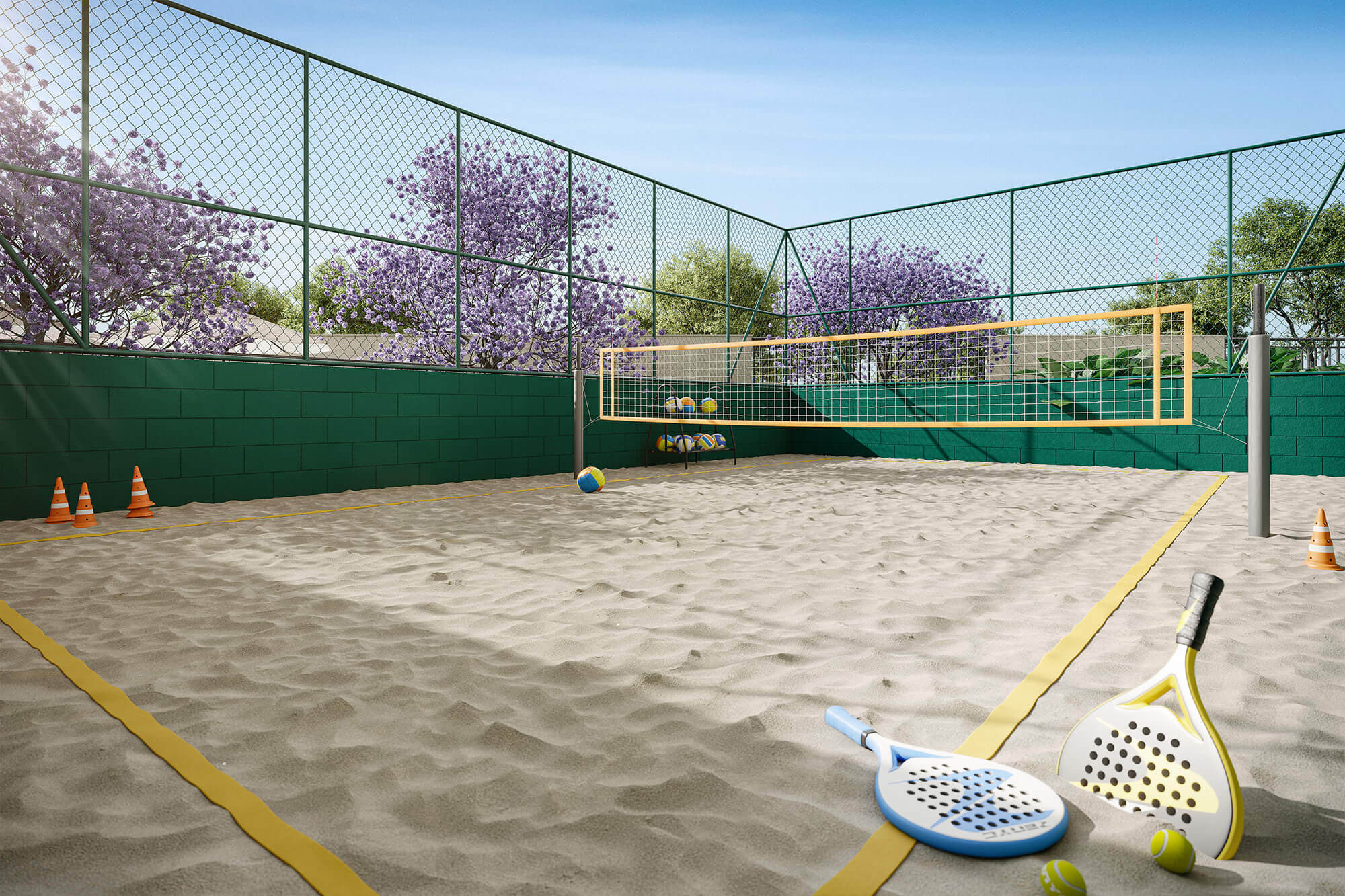 Quadra de beach tennis